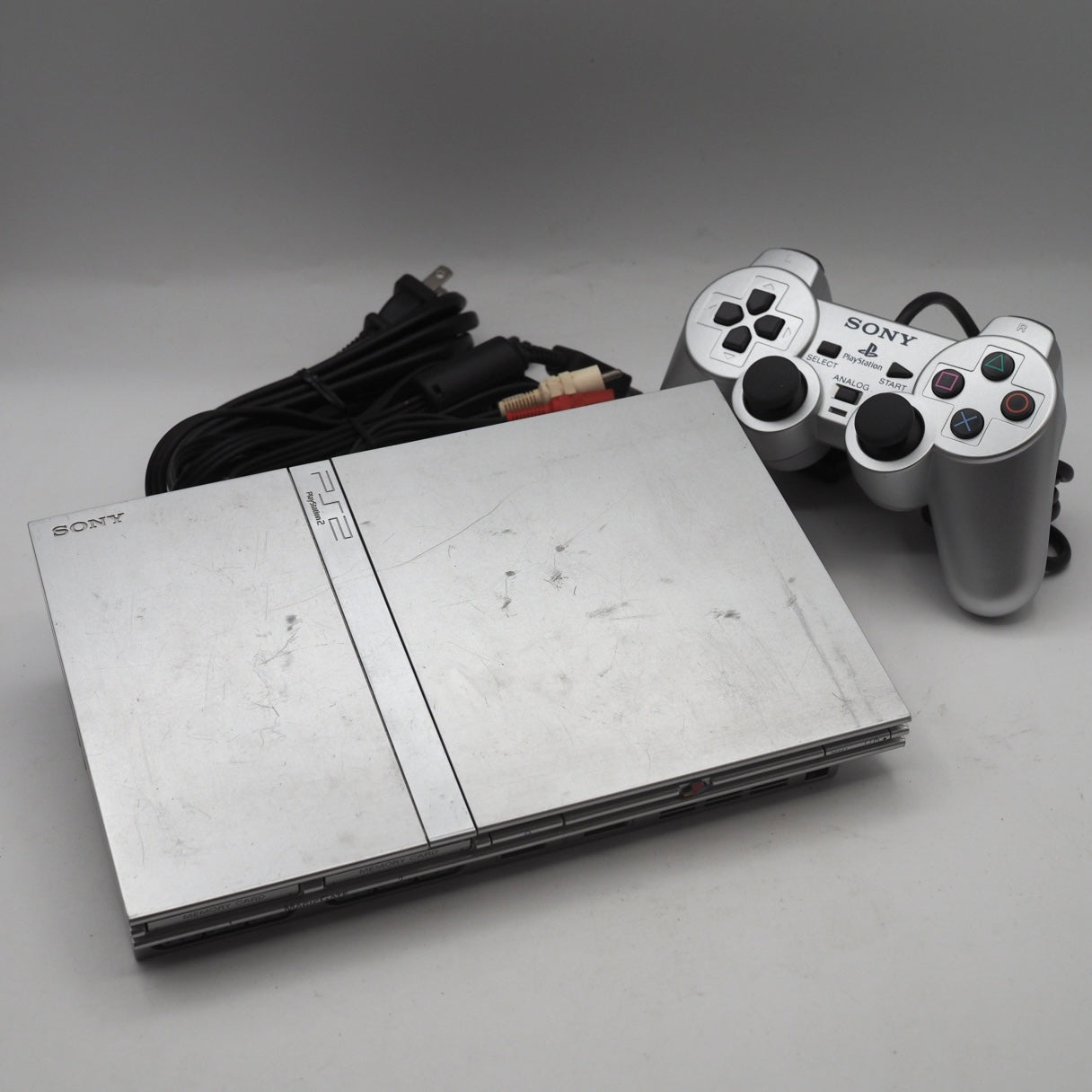 Used PS2 Slim Console system SCPH-75000SSS Satin Silver [NTSC-J] - Tested & Working