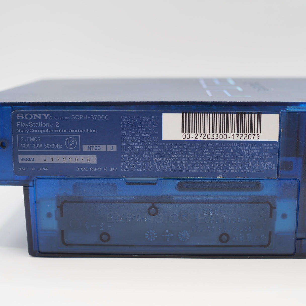 PlayStation 2 Console system SCPH-37000 OCEAN BLUE [NTSC-J]