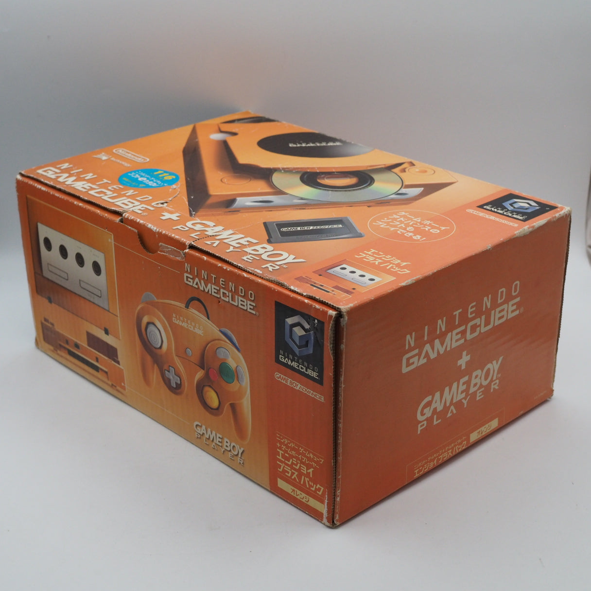Nintendo GameCube Console System Orange DOL-001 + Game Boy Player Enjoy Plus Pack [NTSC-J, NTSC-U/S]