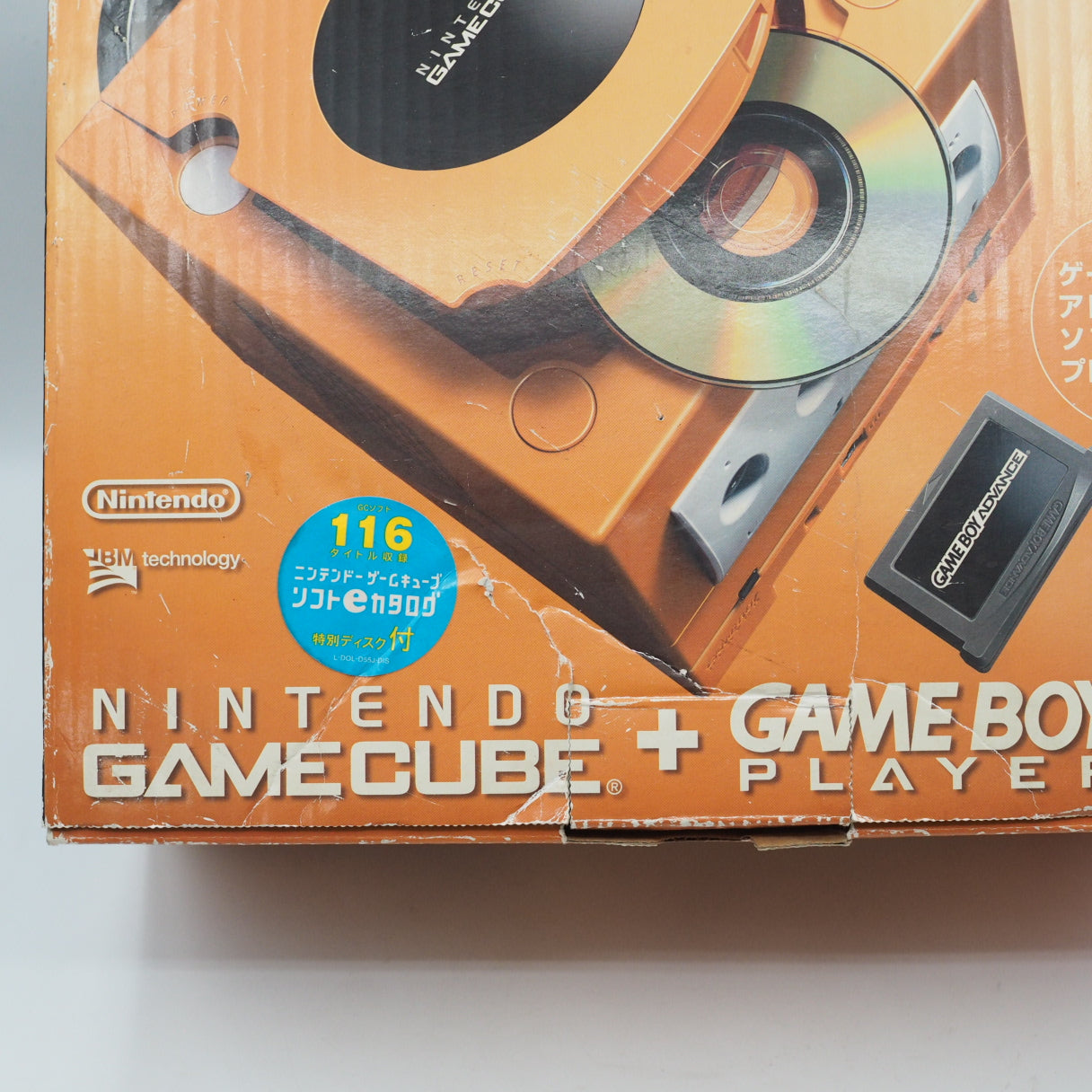 Nintendo GameCube Console System Orange DOL-001 + Game Boy Player Enjoy Plus Pack [NTSC-J, NTSC-U/S]