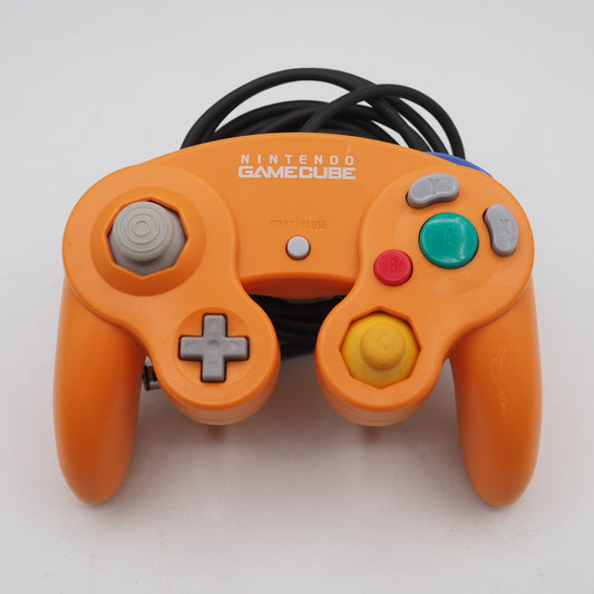 Used Nintendo GameCube Controller Orange DOL-003 Authentic - Tested & Working