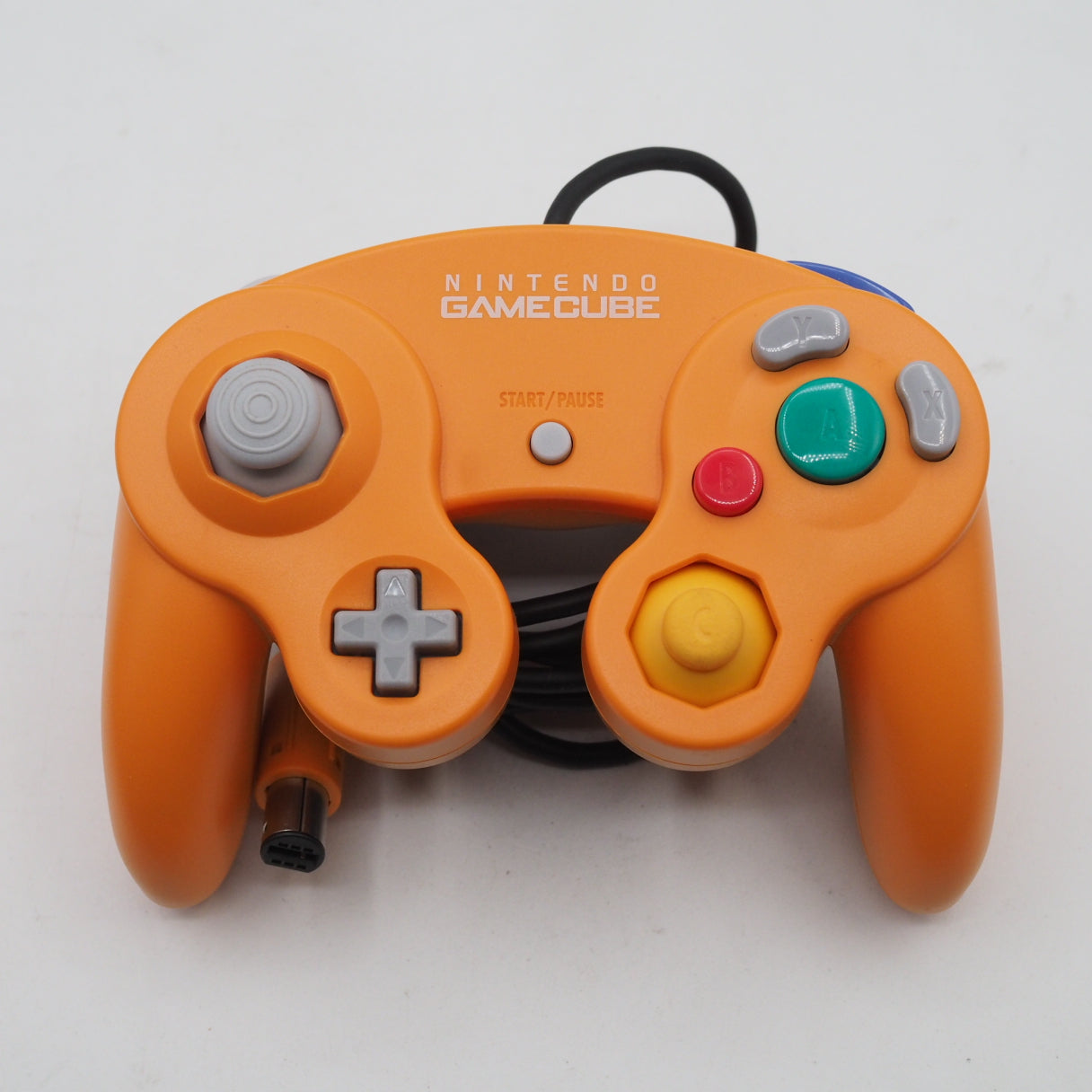 Used Nintendo GameCube Controller Orange DOL-003 Authentic + MARIO KART - Tested & Working
