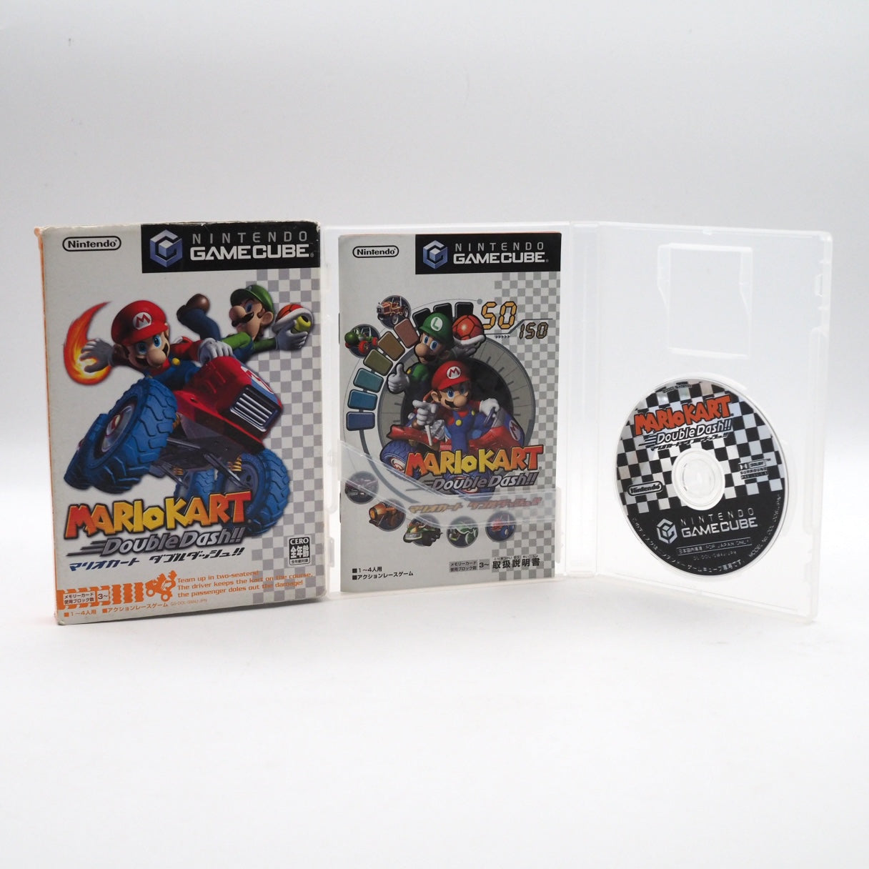 Used Nintendo GameCube Controller Orange DOL-003 Authentic + MARIO KART - Tested & Working