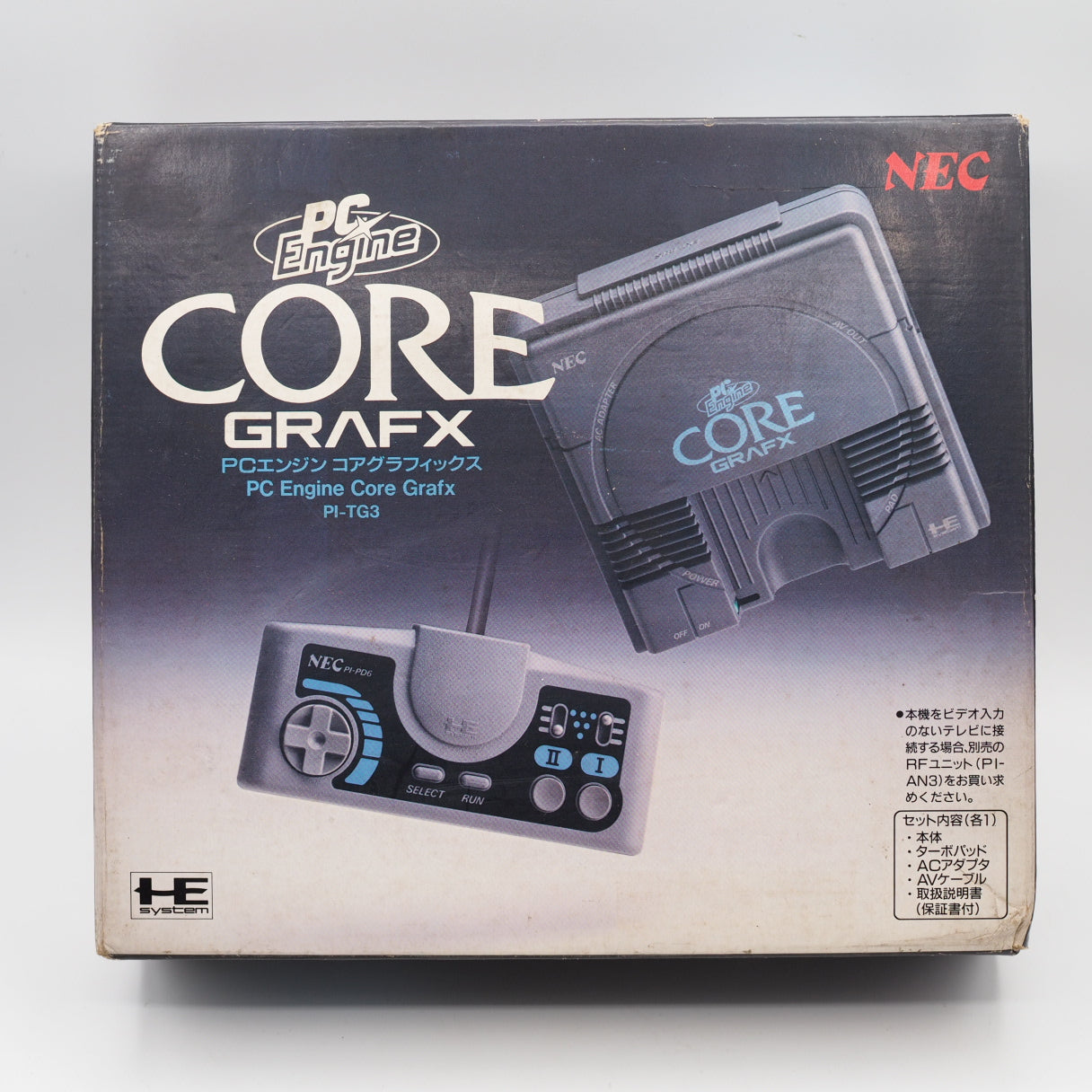 Used PC Engine CORE GRAFX Console system PI-TG3 Boxed - Tested & Working