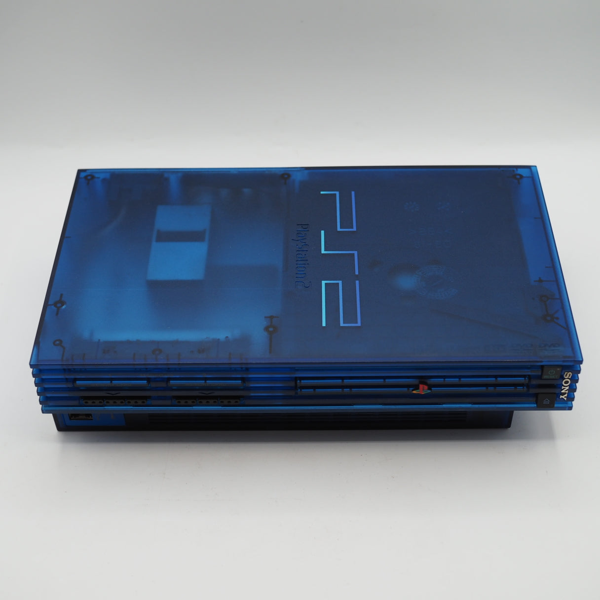Used PS2 Console system SCPH-37000 L Boxed OCEAN BLUE NTSC-J + Devil May Cry 2 - Tested & Working