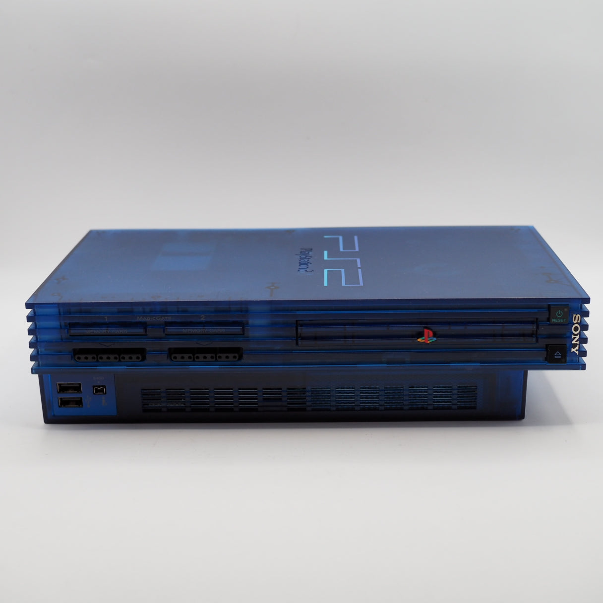 Used PS2 Console system SCPH-37000 L Boxed OCEAN BLUE NTSC-J + Devil May Cry 2 - Tested & Working