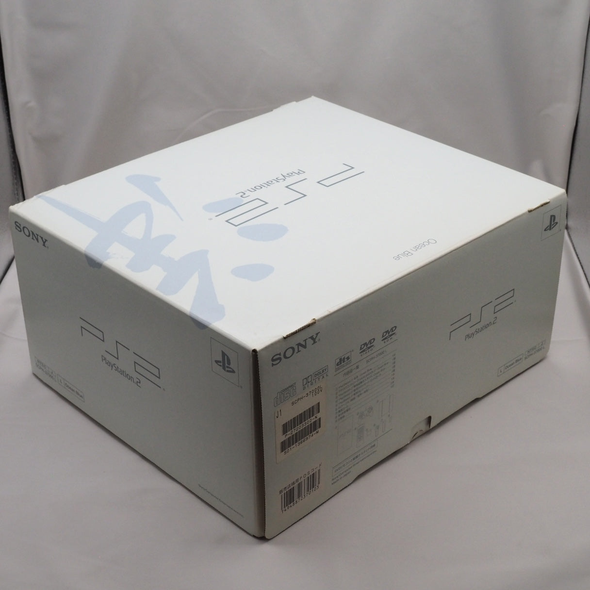 Used PS2 Console system SCPH-37000 L Boxed OCEAN BLUE NTSC-J + Devil May Cry 2 - Tested & Working