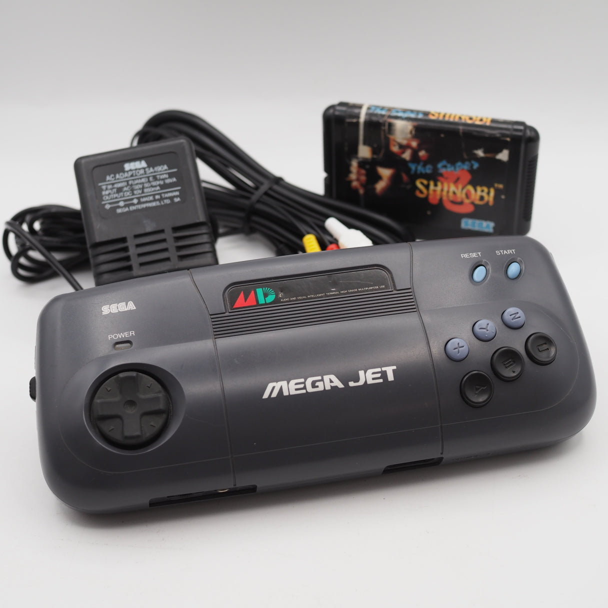 Used Mega Drive MEGA JET Console System HMJ-0300 + The SUPER SHINOBI - Tested & Working