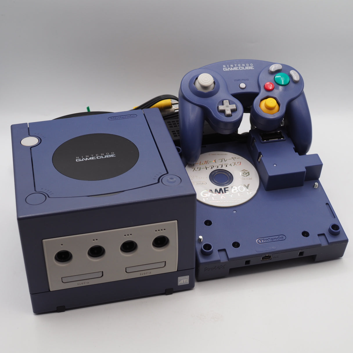Used Nintendo GameCube Console System Violet + Game Boy Player NTSC-J NTSC-U/C - Tested & Working