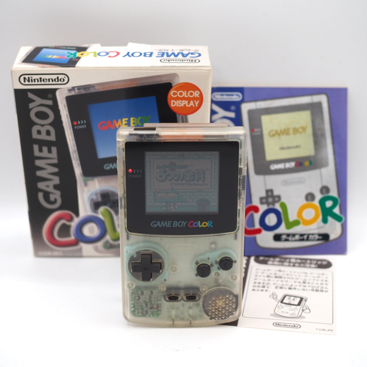 Used Nintendo GAME BOY COLOR Clear CGB-001 Handheld System Boxed - Tested & Working