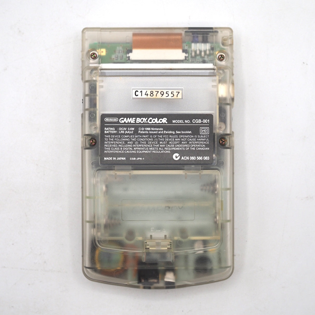 Used Nintendo GAME BOY COLOR Clear CGB-001 Handheld System Boxed - Tested & Working