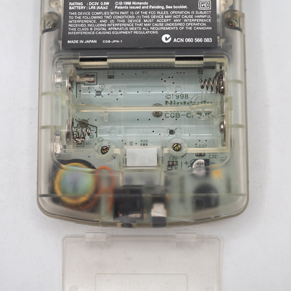 Used Nintendo GAME BOY COLOR Clear CGB-001 Handheld System Boxed - Tested & Working