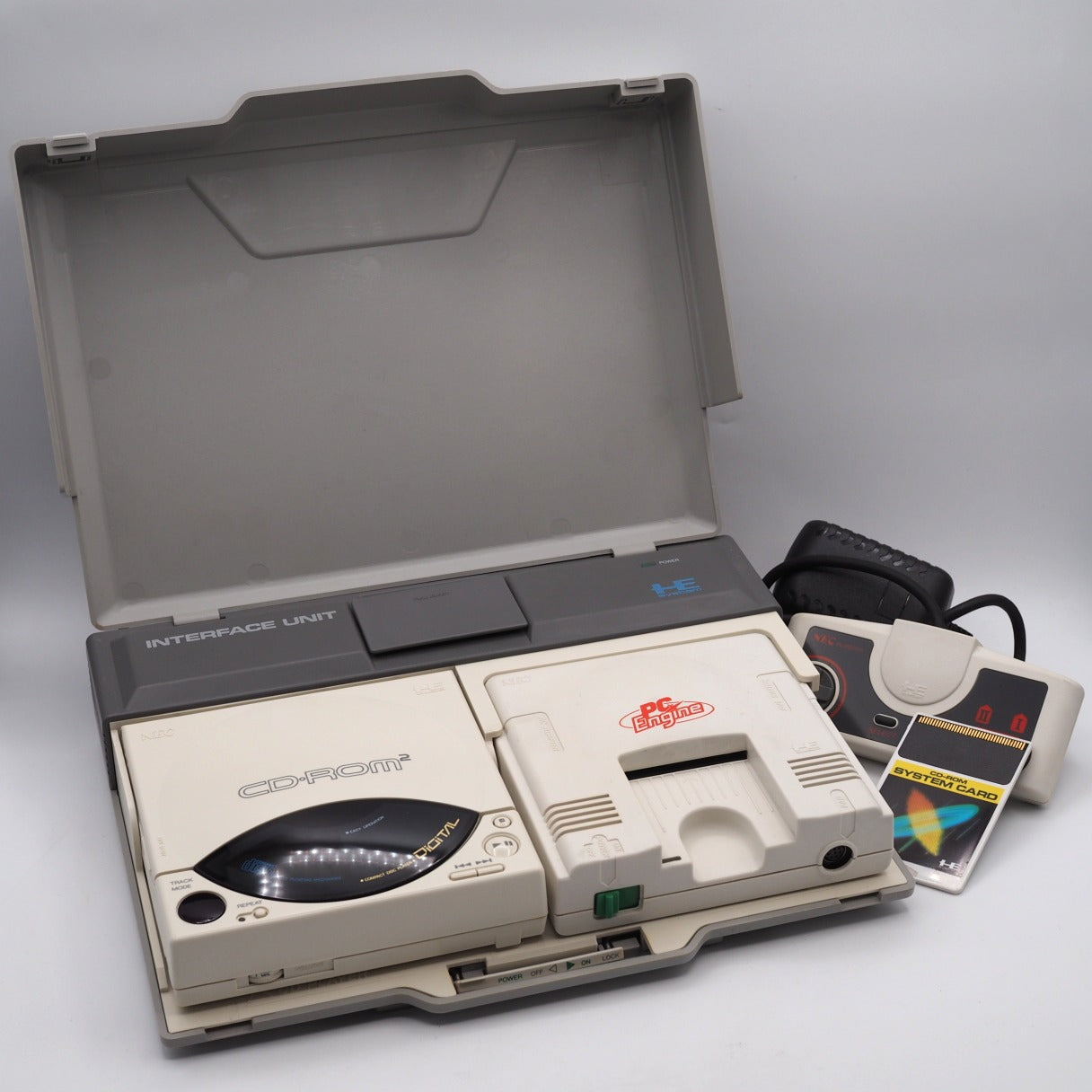 Used PC Engine INTERFACE UNIT IFU-30 CD-ROM2 PC Engine W/SYSTEM CARD - Tested & Working