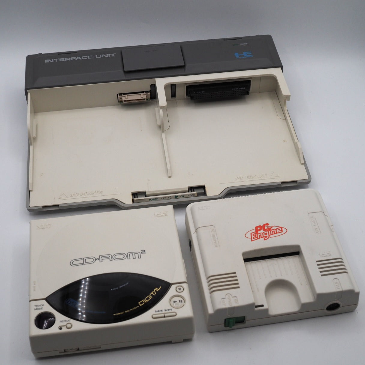Used PC Engine INTERFACE UNIT IFU-30 CD-ROM2 PC Engine W/SYSTEM CARD - Tested & Working