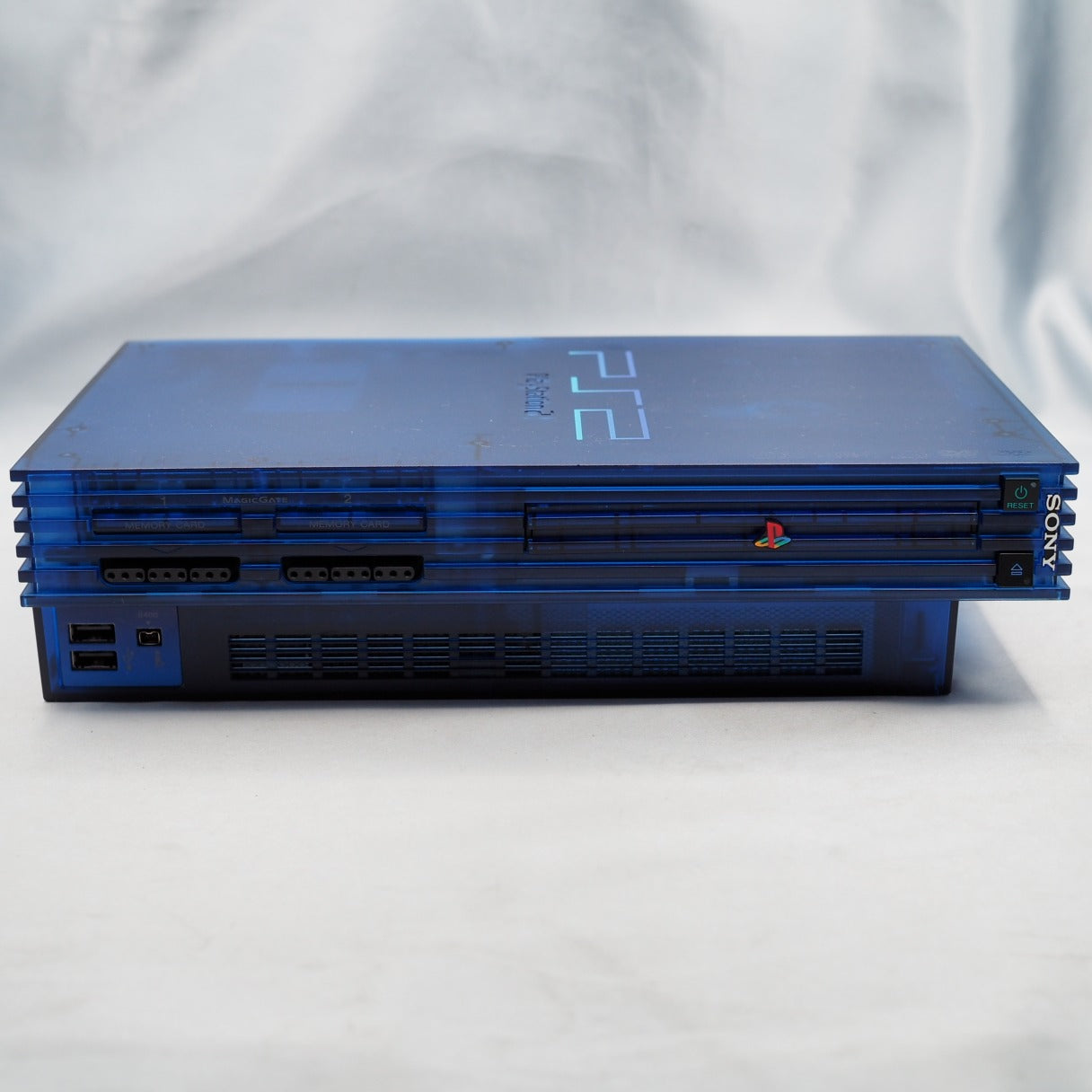 Used PS2 Console system SCPH-37000 L  Boxed [OCEAN BLUE] [NTSC-J] - Tested & Working