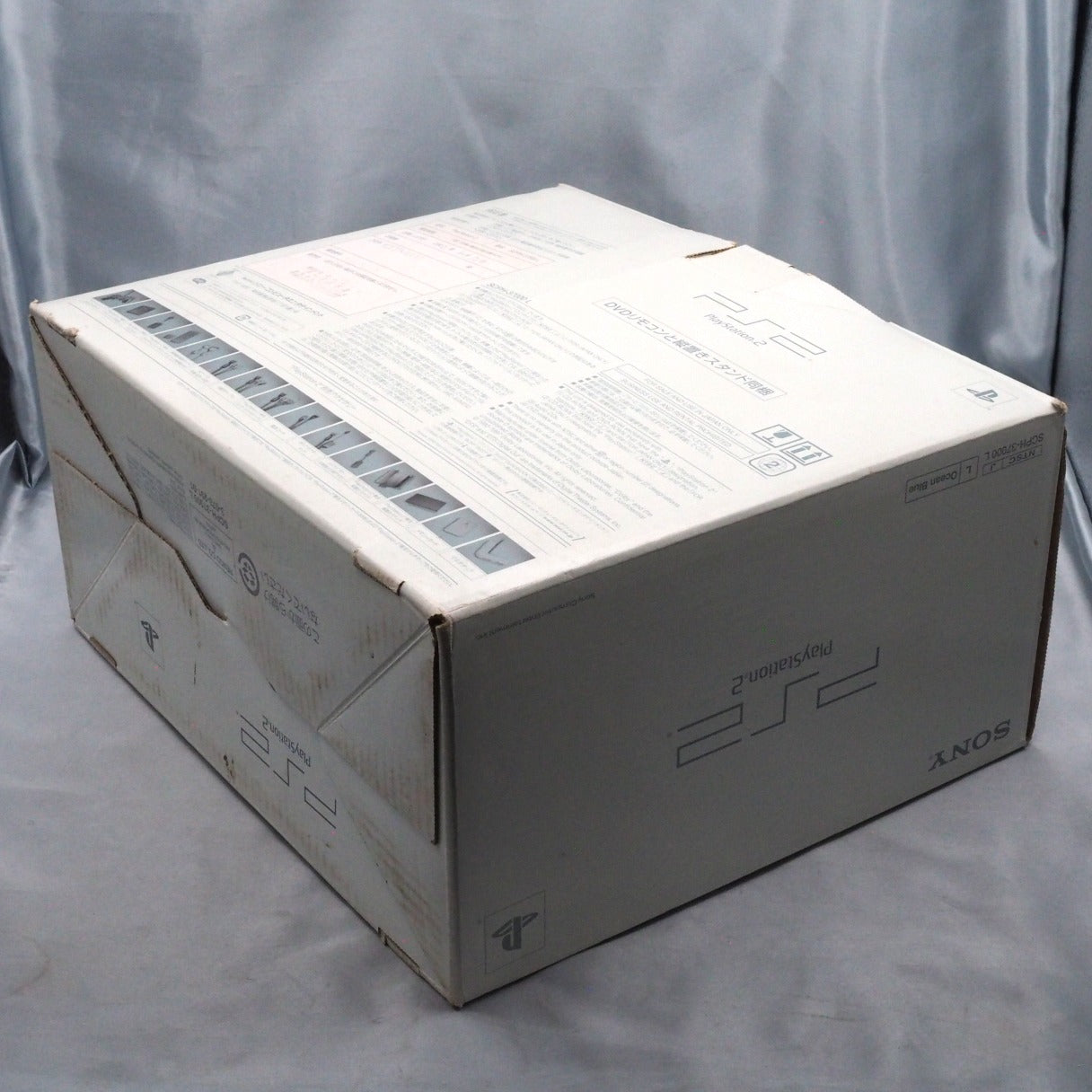 Used PS2 Console system SCPH-37000 L  Boxed [OCEAN BLUE] [NTSC-J] - Tested & Working