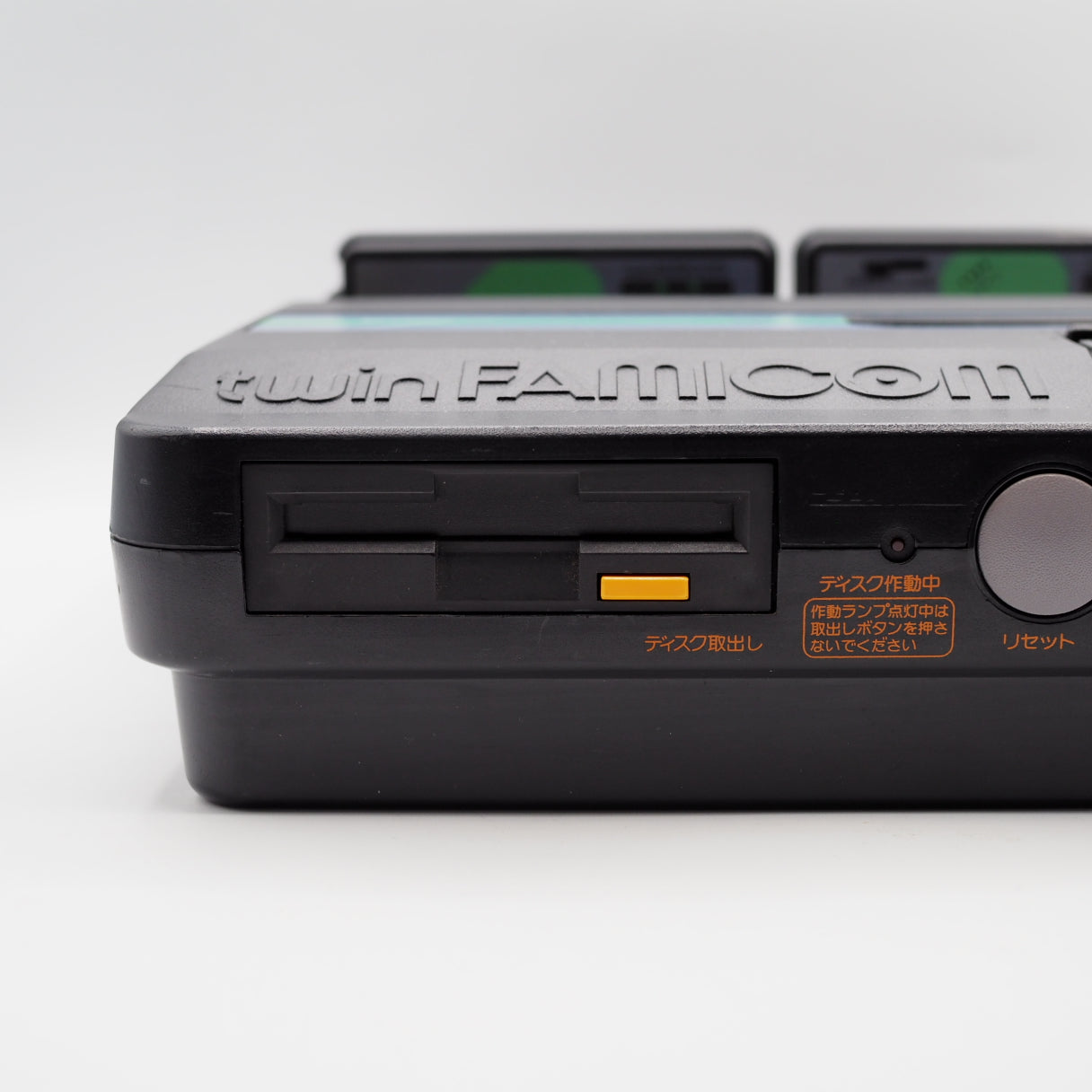 Used Sharp Twin Famicom Black Console AN505BK New Rubber Belt replaced - Tested & Working
