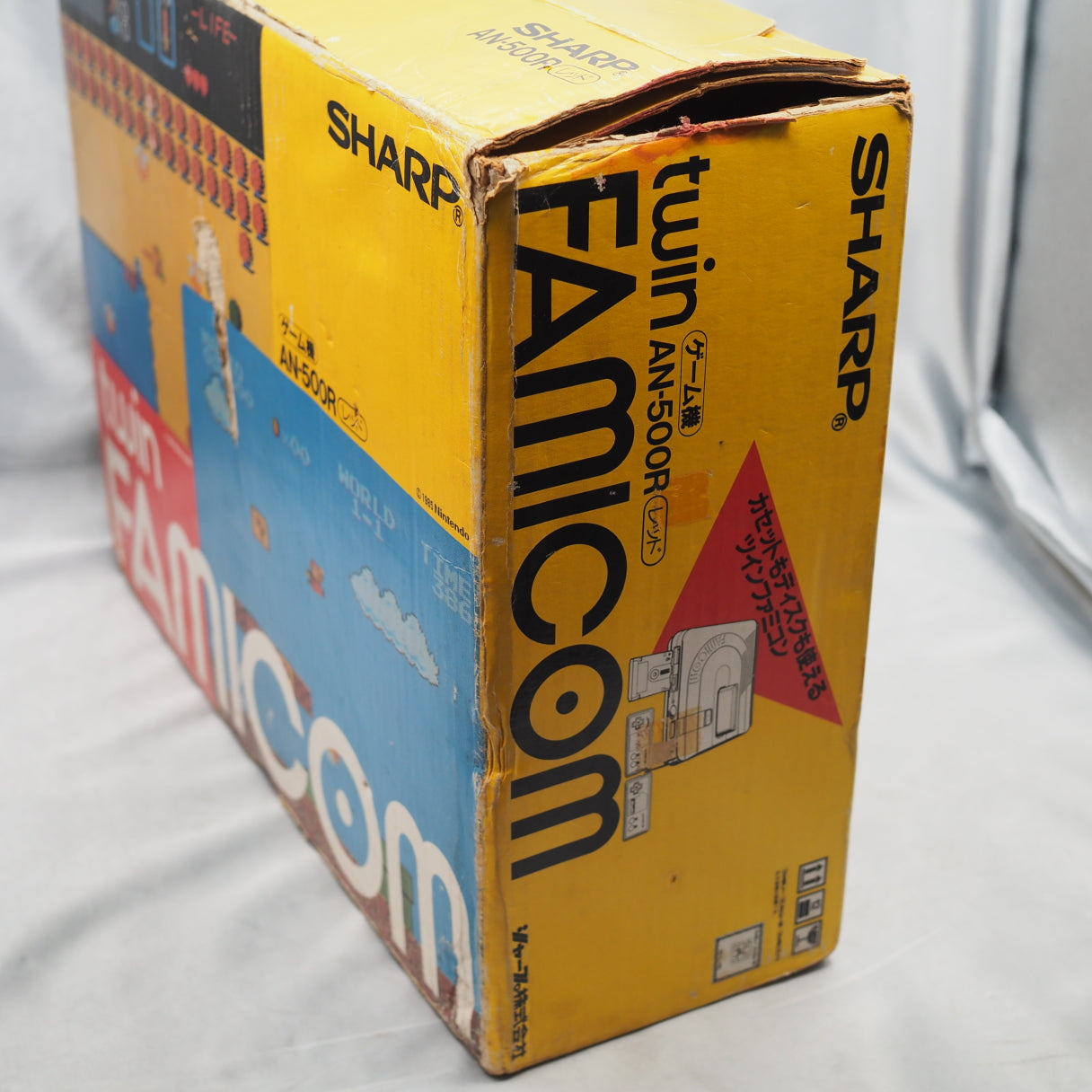 Used Twin Famicom Console system AN-500R New Rubber Belt replaced Boxed - Tested & Working