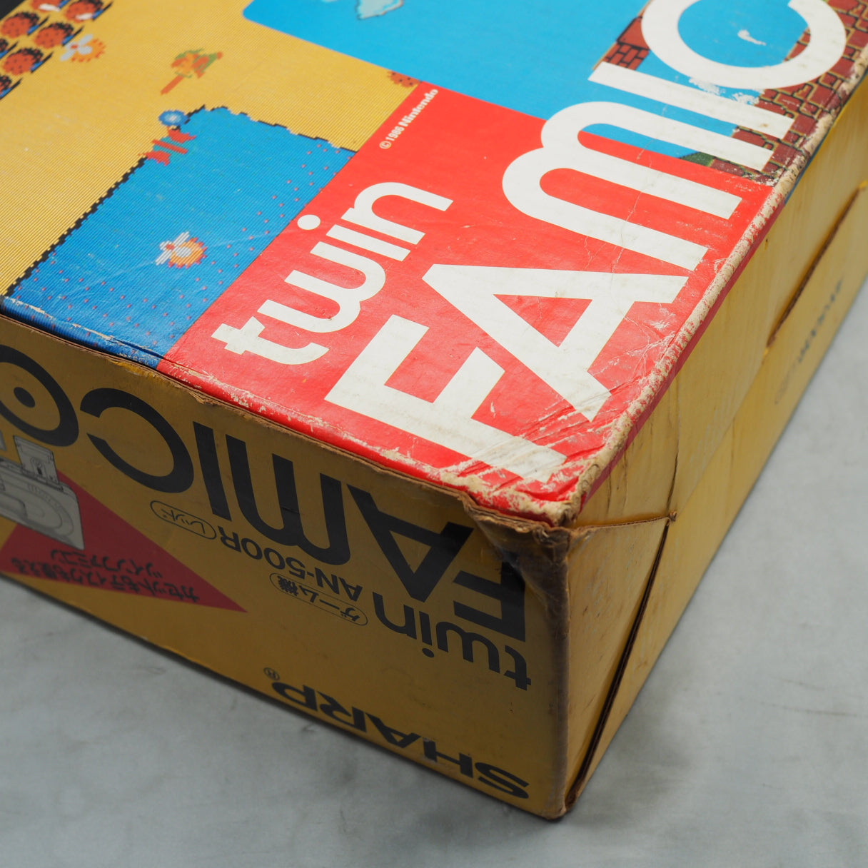 Used Twin Famicom Console system AN-500R New Rubber Belt replaced Boxed - Tested & Working