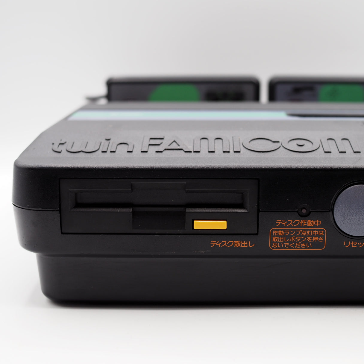 Used Sharp Twin Famicom Black Console AN505BK New Rubber Belt replaced - Tested & Working