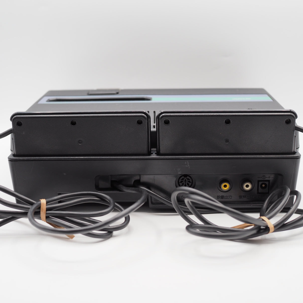Used Sharp Twin Famicom Black Console AN505BK New Rubber Belt replaced - Tested & Working