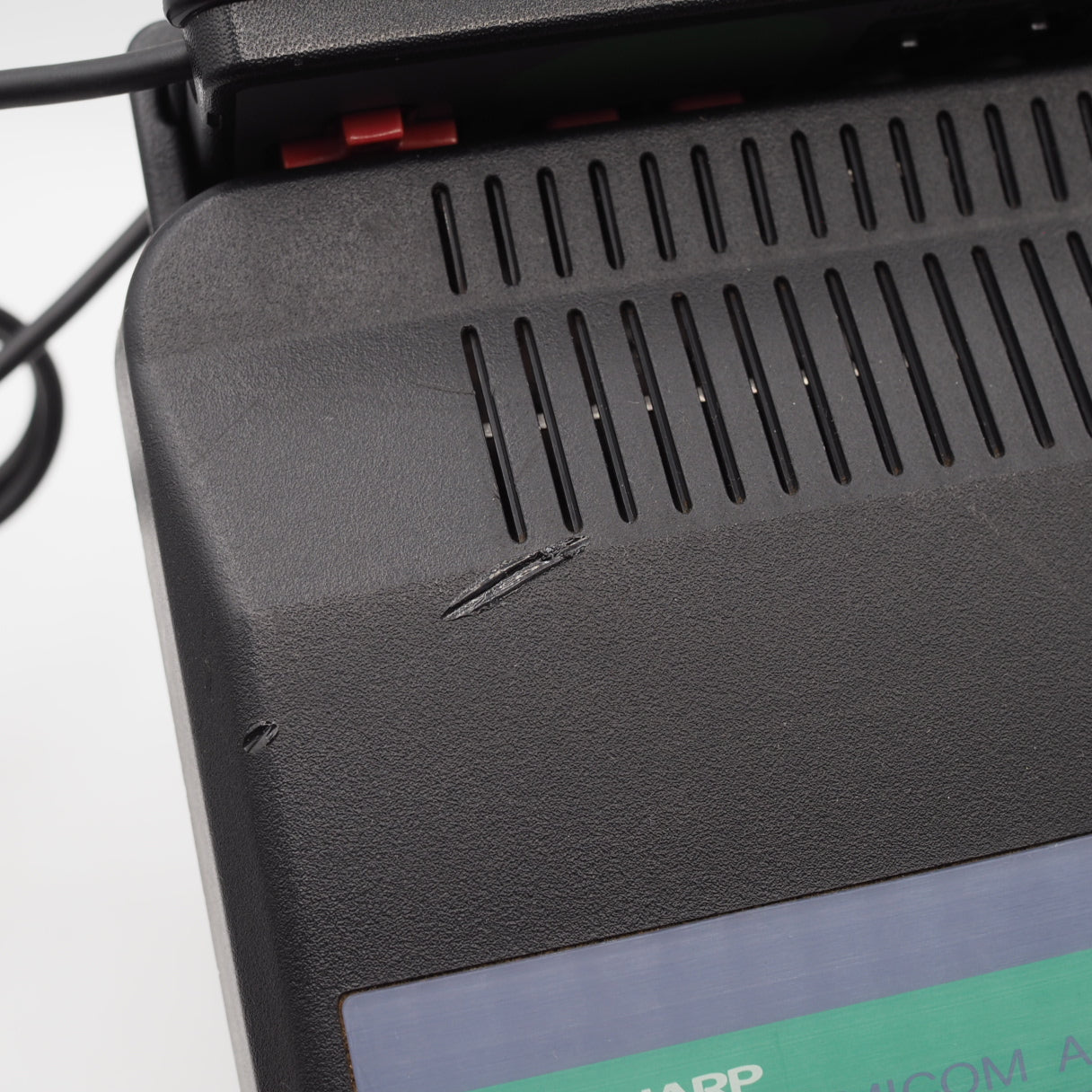 Used Sharp Twin Famicom Black Console AN505BK New Rubber Belt replaced - Tested & Working