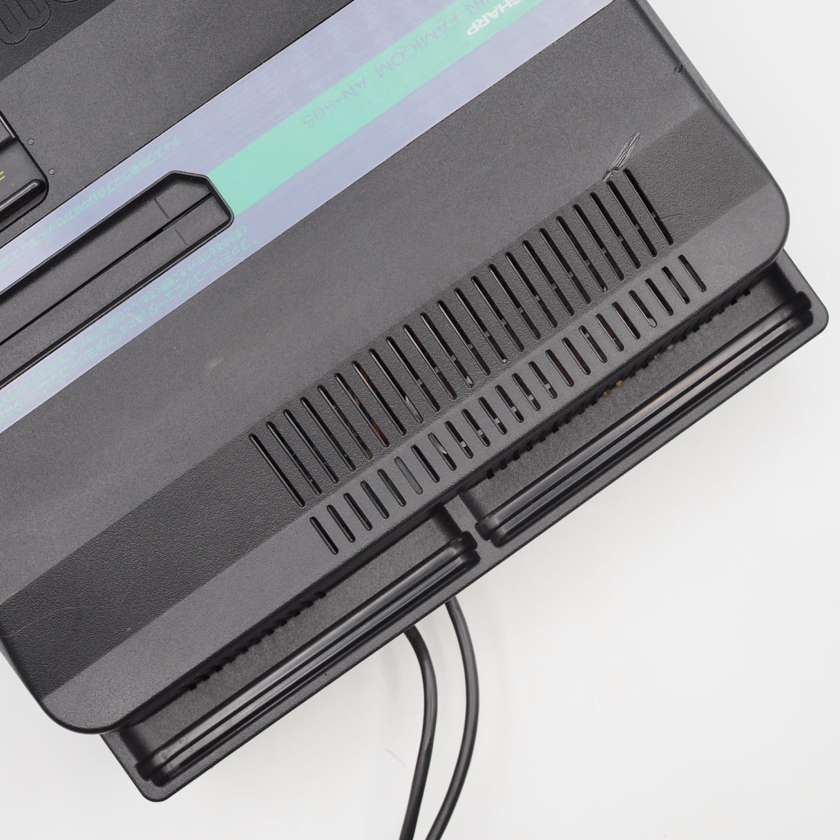 Used Sharp Twin Famicom Black Console AN505BK New Rubber Belt replaced - Tested & Working