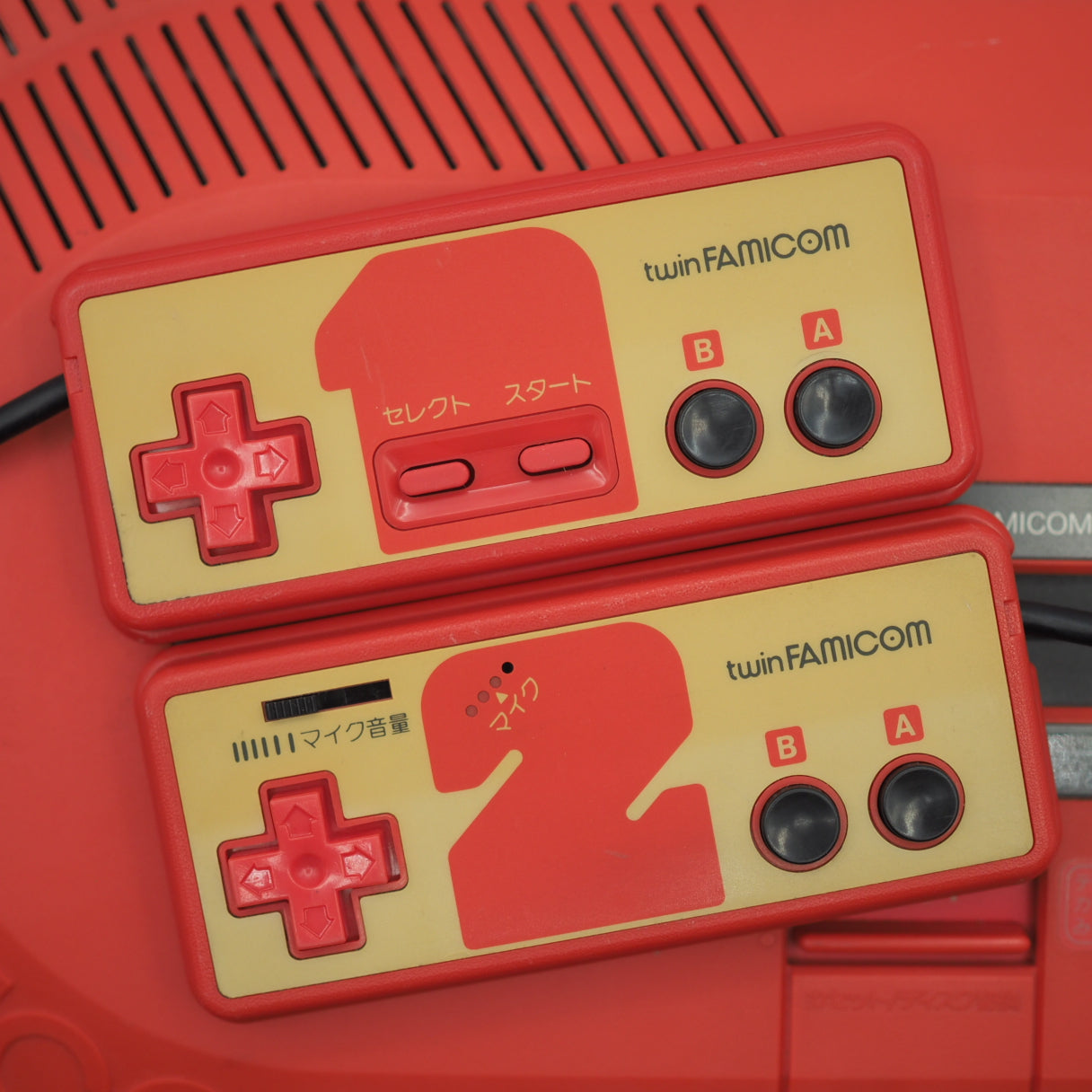 Used Sharp Twin Famicom (Red) AN-500R - Serviced Japan Exclusive | enjoy Game Japan - Tested & Working