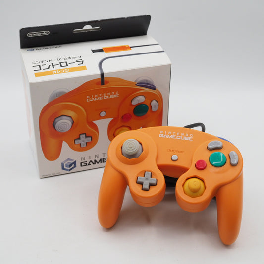 Used Nintendo GameCube Controller Orange DOL-003 Authentic Boxed - Tested & Working