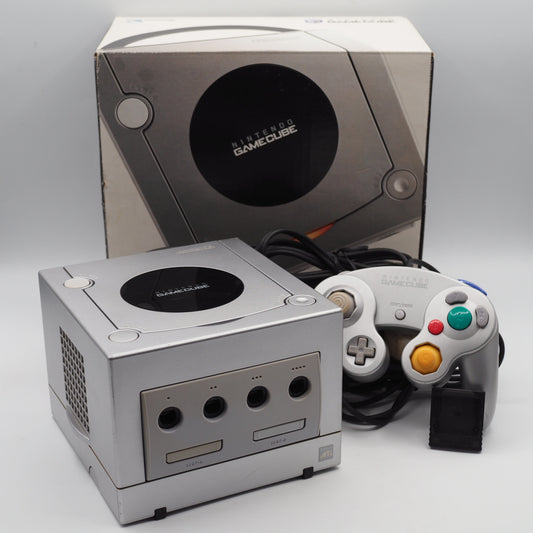Used Nintendo GameCube Console System DOL-001 Silver Boxed [NTSC-J, NTSC-U/C] [Modified] - Tested & Working