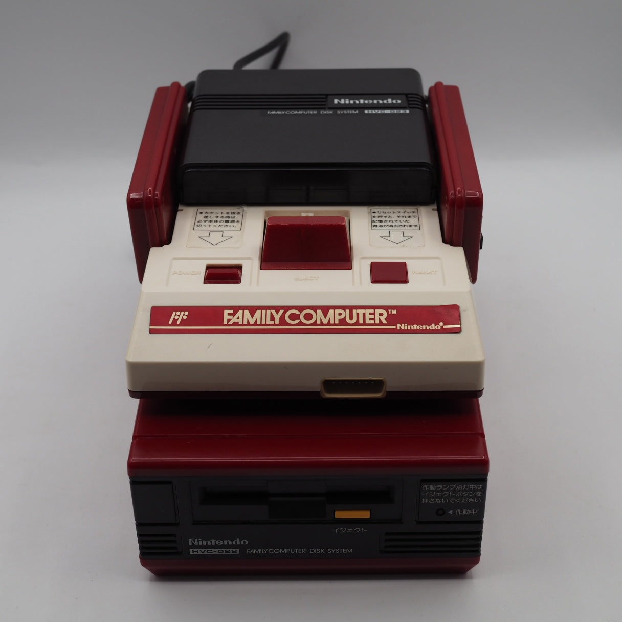 Used Nintendo Famicom & Disk System Console system SET Boxed [New Rubber Belt Replaced] - Tested & Working