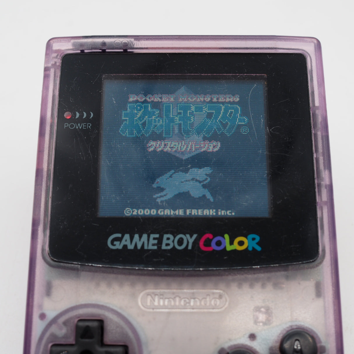 Used Nintendo GAME BOY COLOR Clear Purple CGB-001 Handheld System - Tested & Working