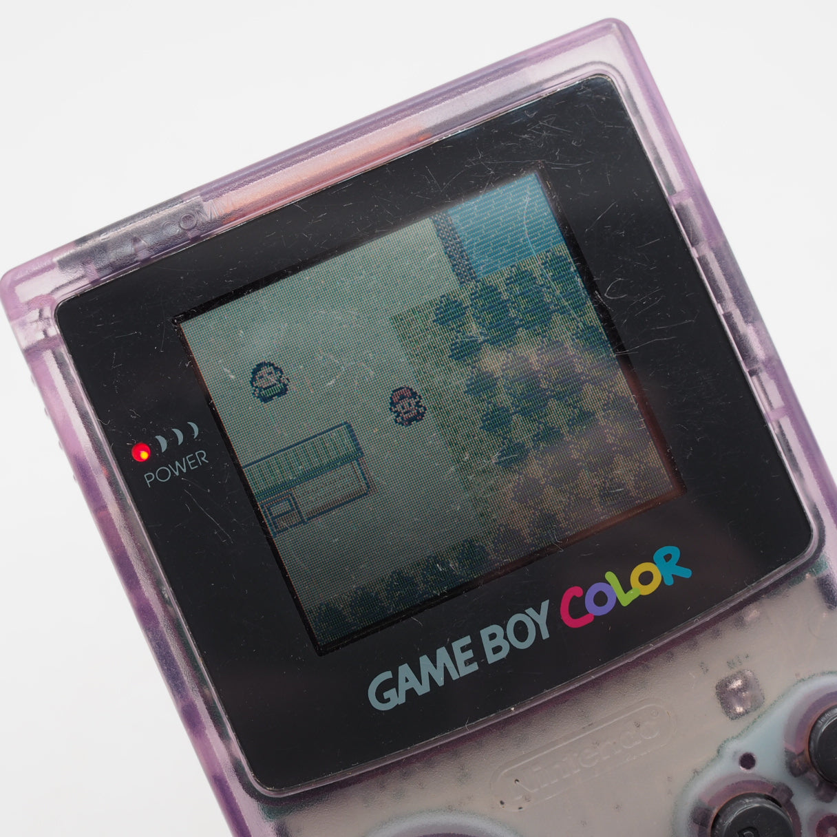 Used Nintendo GAME BOY COLOR Clear Purple CGB-001 Handheld System - Tested & Working