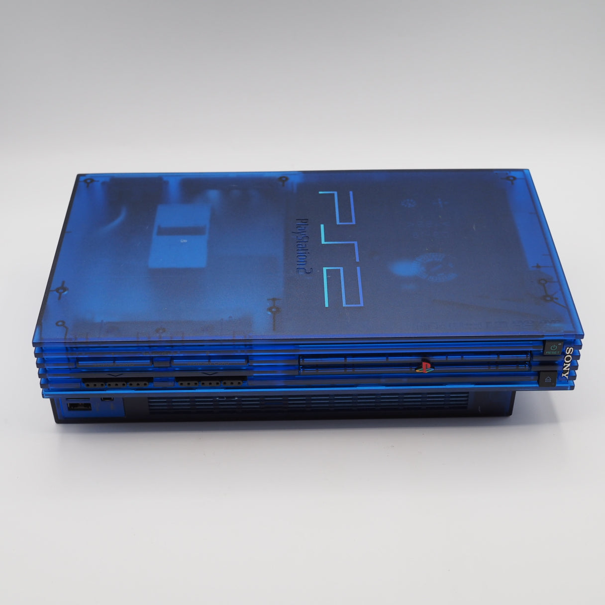 Used PS2 Console system SCPH-37000 OCEAN BLUE [NTSC-J] - Tested & Working