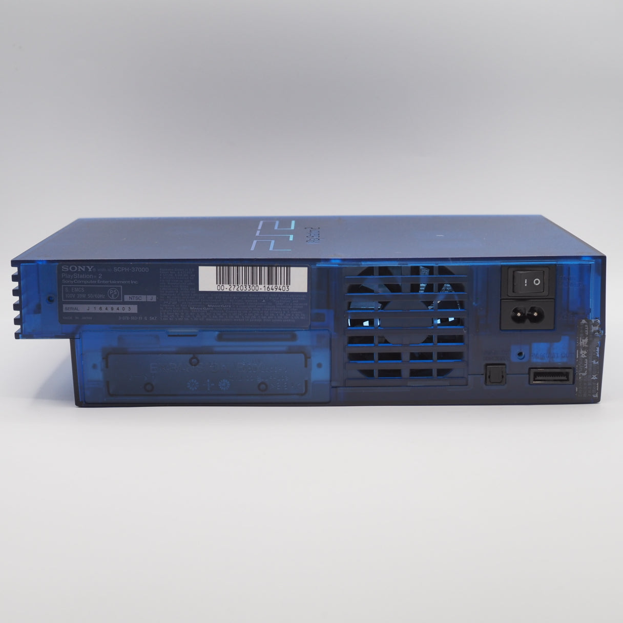 Used PS2 Console system SCPH-37000 OCEAN BLUE [NTSC-J] - Tested & Working
