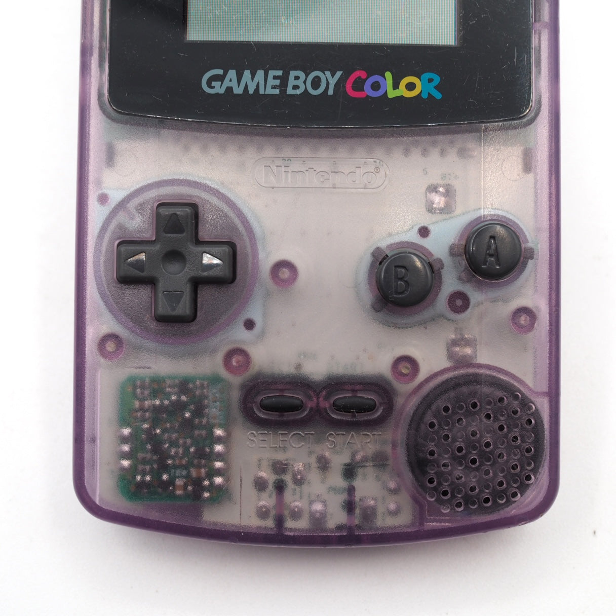 Used Nintendo GAME BOY COLOR Clear Purple CGB-001 Handheld System - Tested & Working