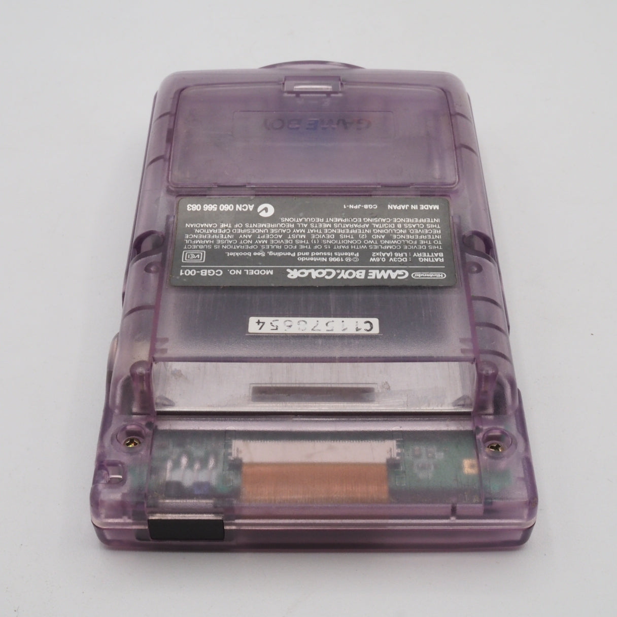 Used Nintendo GAME BOY COLOR Clear Purple CGB-001 Handheld System - Tested & Working
