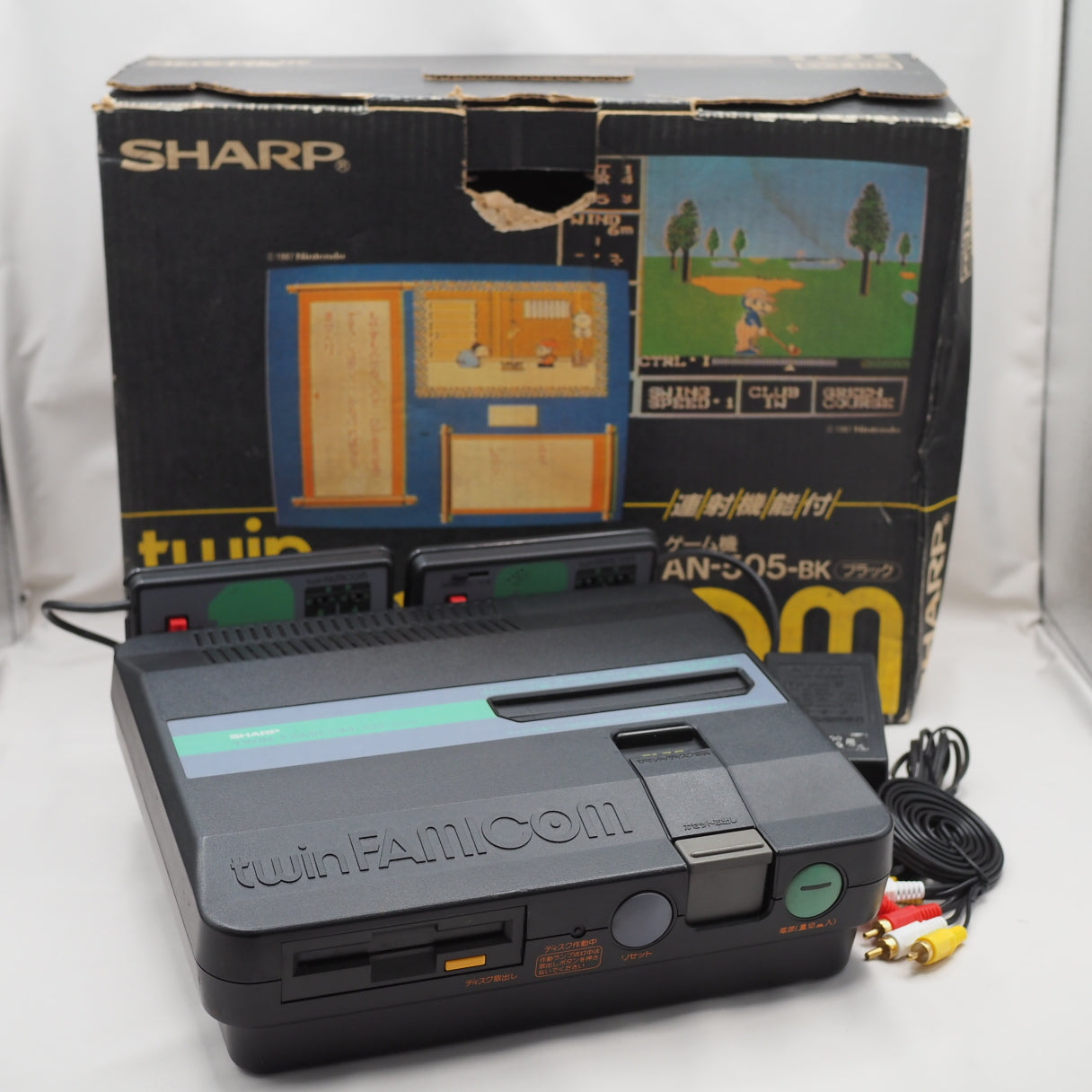 SHARP TWIN FAMICOM AN-505-BK Console system Boxed | Enjoy Game Japan