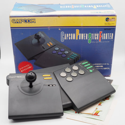 Used CAPCOM POWER STICK FIGHTE Famicom & Super Famicom Controller CPS-A10CA Boxed