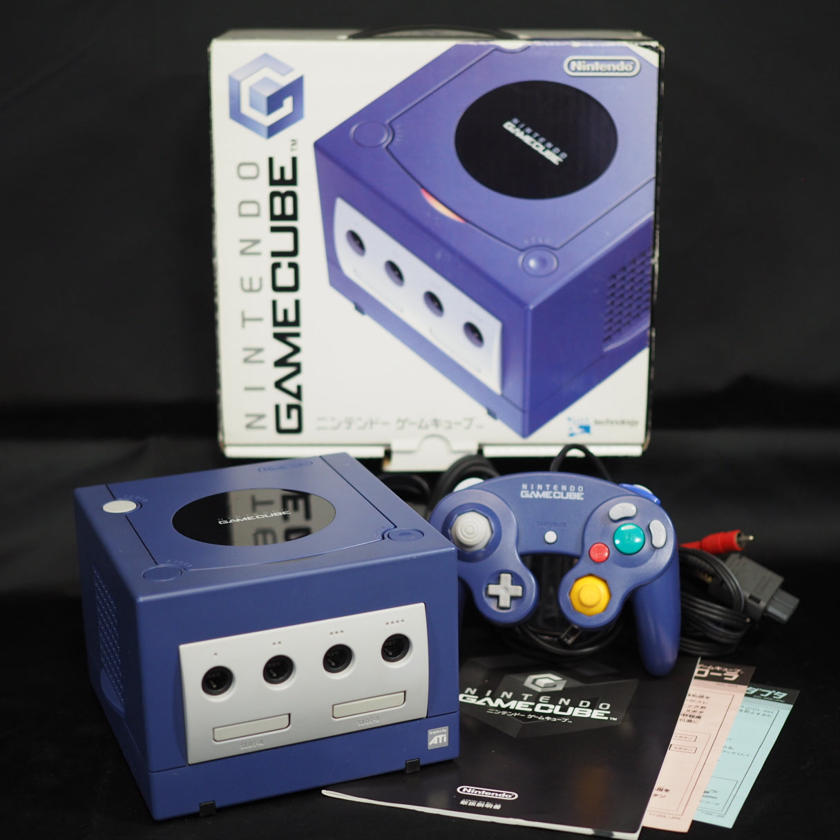 Used Nintendo GameCube Console System DOL-101 Violet Boxed [NTSC-J] [NTSC-U/C] [Modified] - Tested & Working