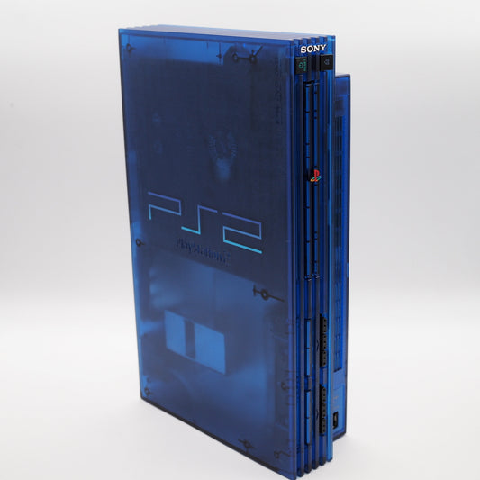 Used PS2 Console Only SCPH-37000 OCEAN BLUE NTSC-J For Parts or not working