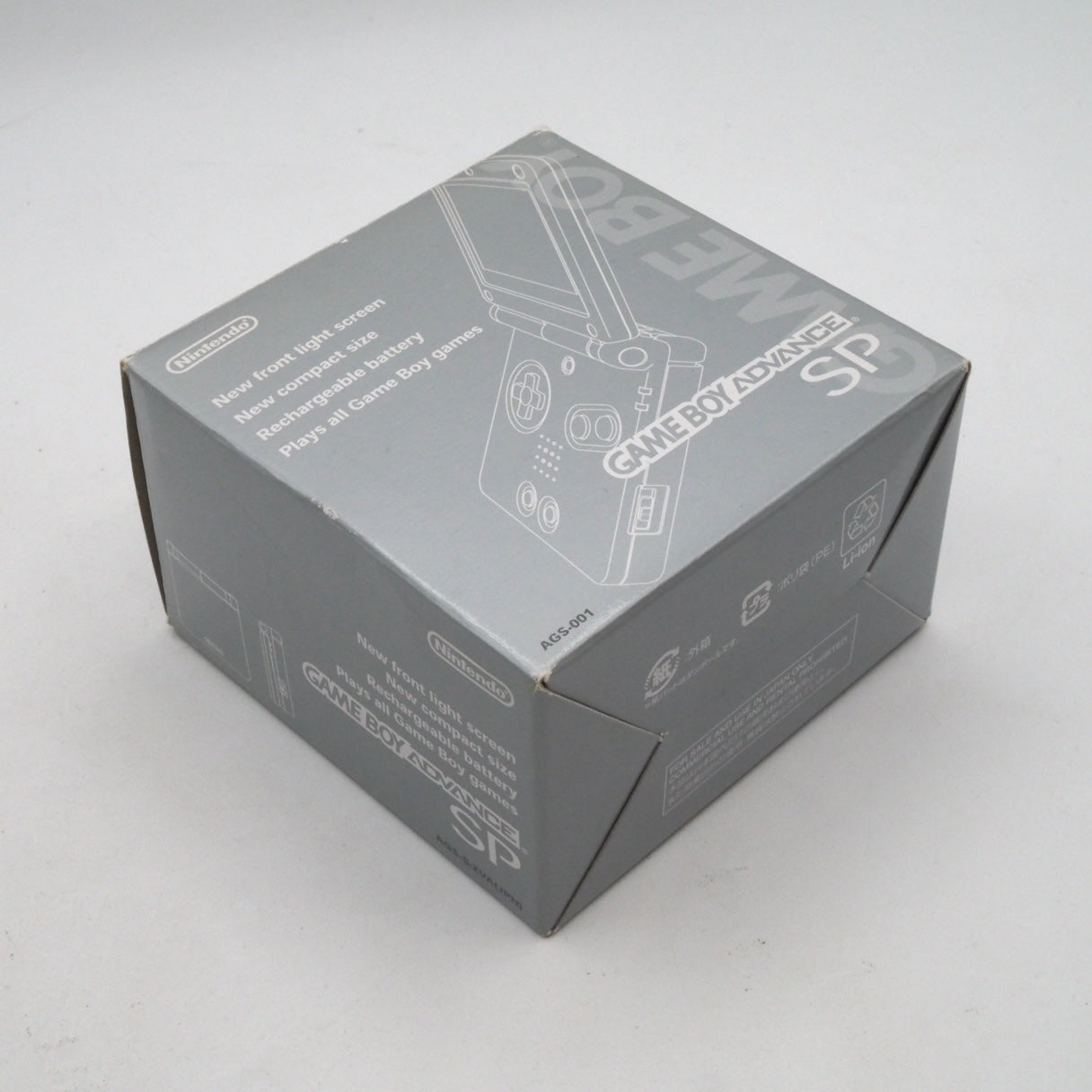 Used Nintendo Game Boy Advance SP AGS-001 Boxed Platinum Silver - Tested & Working