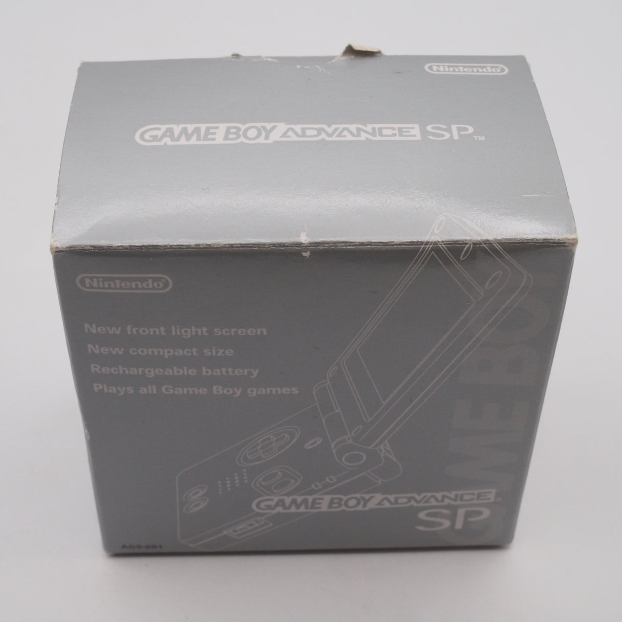 Used Nintendo Game Boy Advance SP AGS-001 Boxed Platinum Silver - Tested & Working