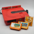 Sharp Twin Famicom Console system AN-500R [New Rubber Belt replaced] + 3 Games SET