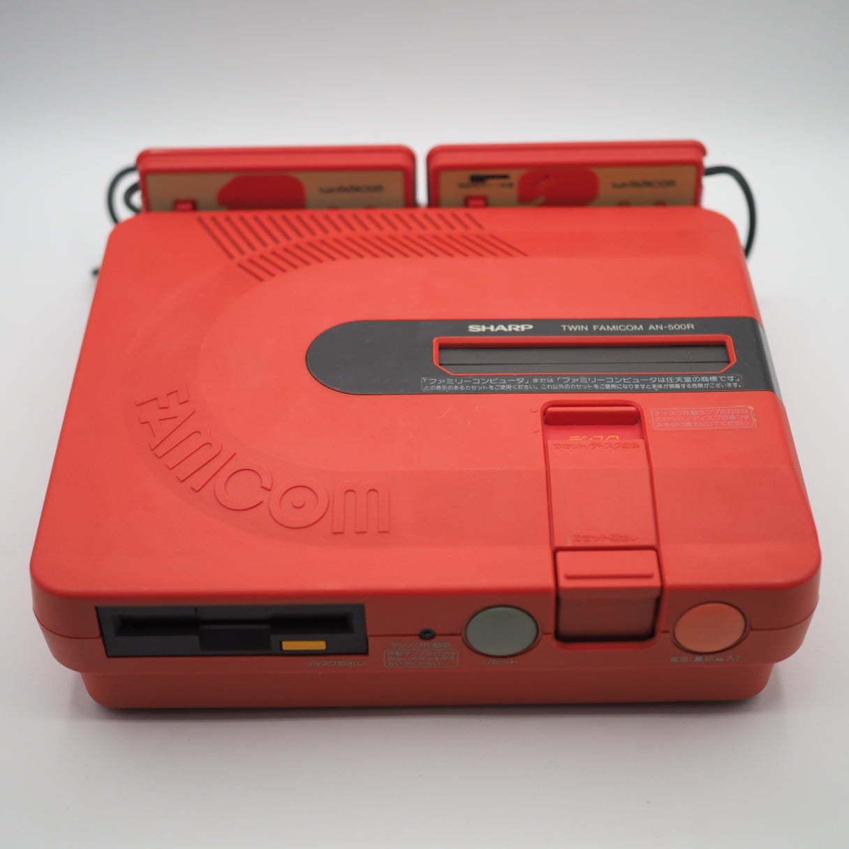 Sharp Twin Famicom Console system AN-500R [New Rubber Belt replaced] + 3 Games SET