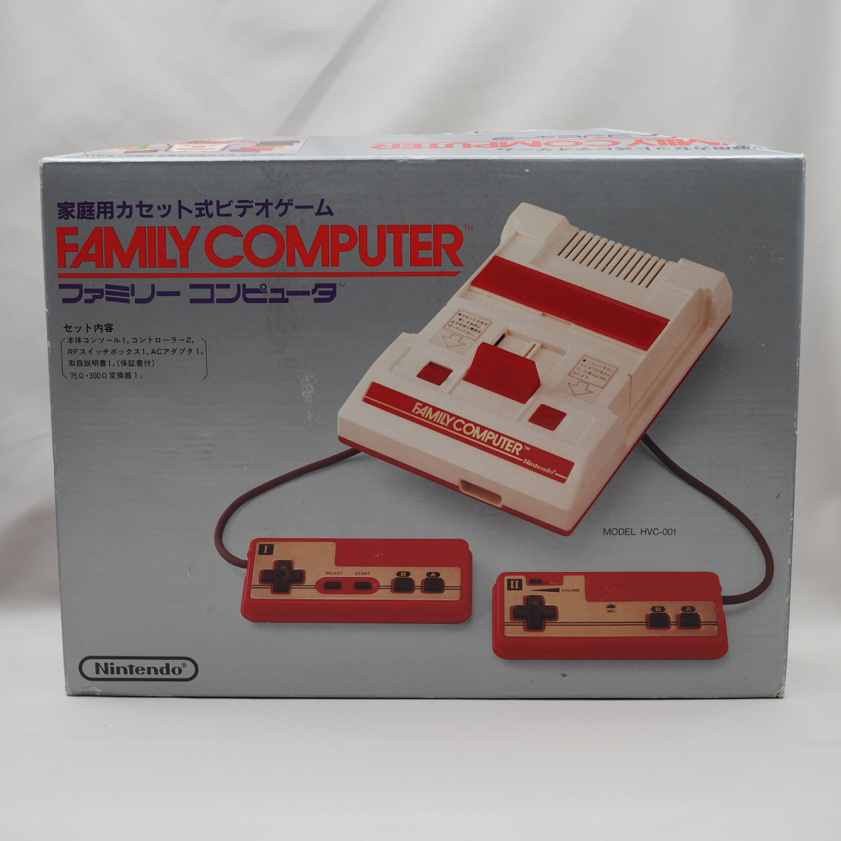 Nintendo Famicom Console System SQUARE BUTTONS Boxed HVC-001 Tested & Working