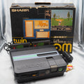 Used Twin Famicom AN-505-BK Boxed [New Rubber Belt replaced] - Tested & Working