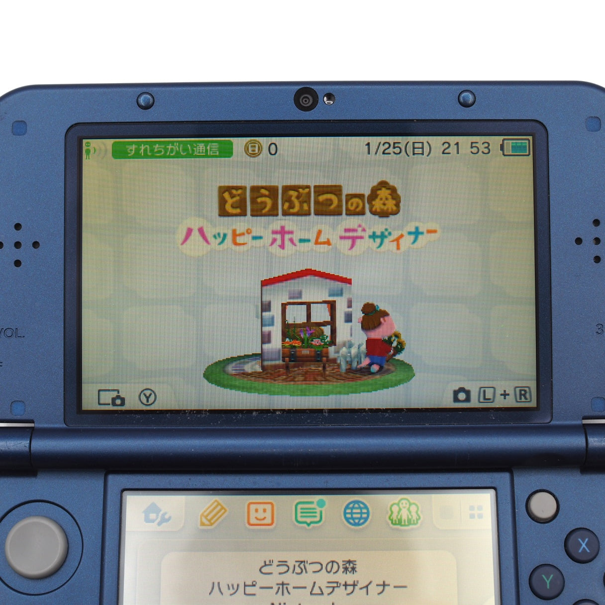 Used Nintendo new 3DS LL Handheld Console Only RED-001 Metallic Blue - Tested & Working