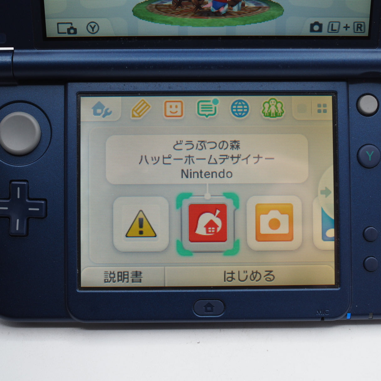 Used Nintendo new 3DS LL Handheld Console Only RED-001 Metallic Blue - Tested & Working