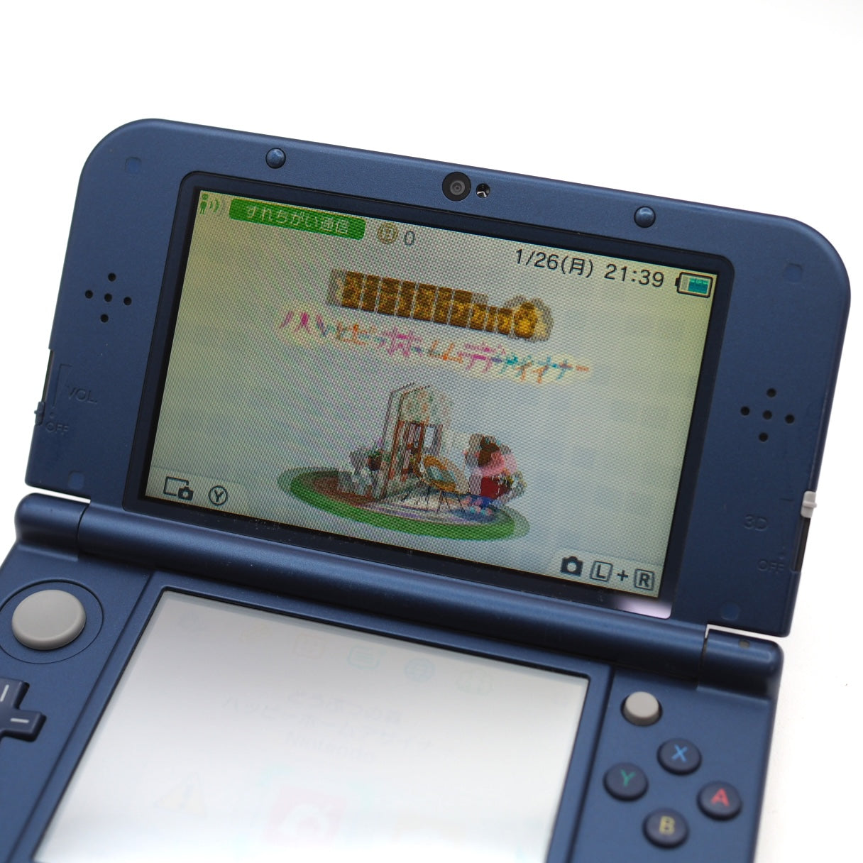 Used Nintendo new 3DS LL Handheld Console Only RED-001 Metallic Blue - Tested & Working